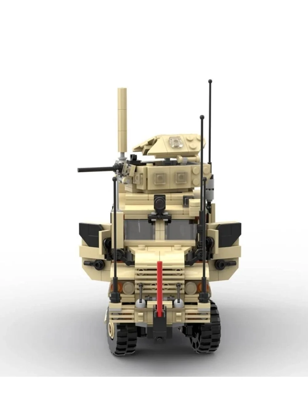 Desert Tan Building Block Military Vehicle Toy - Creative Construction Set